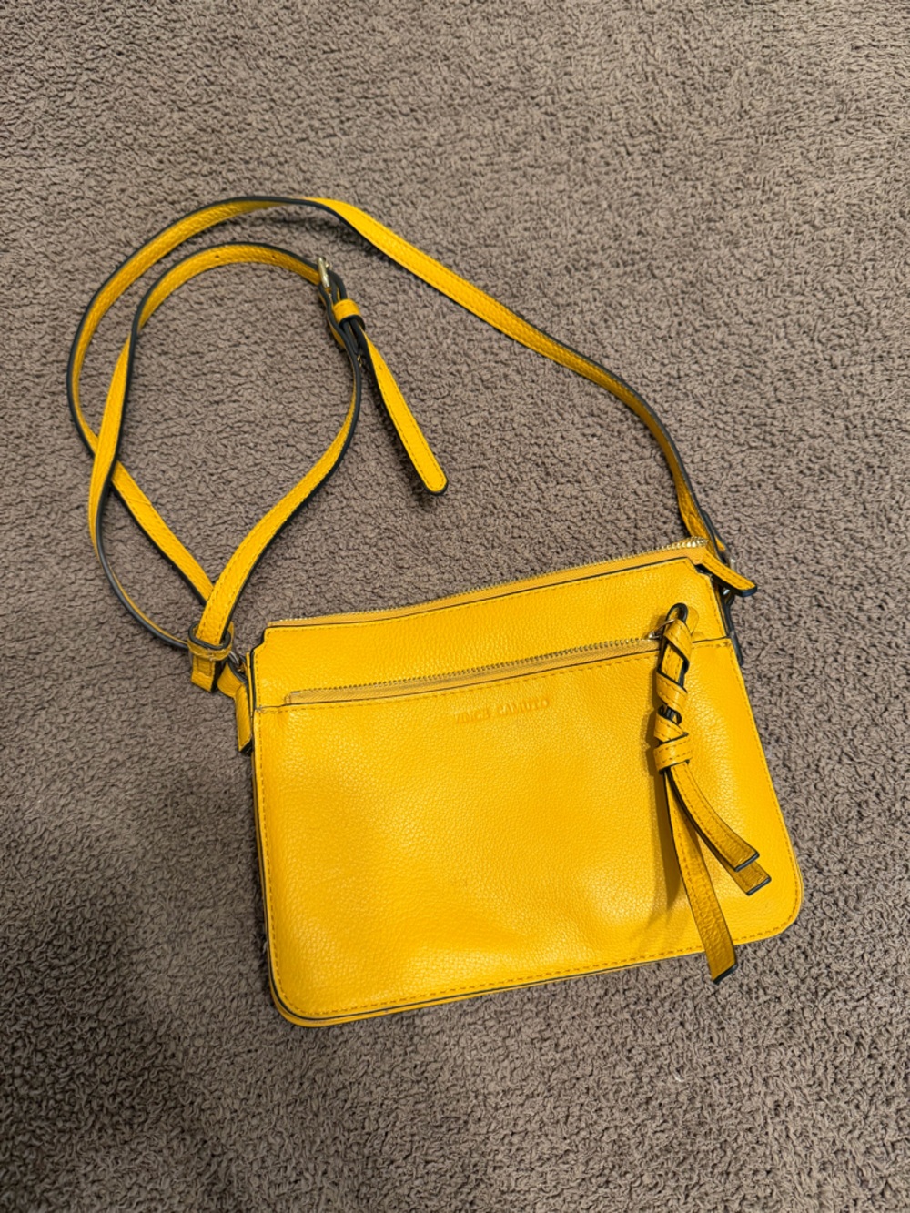 Yellow Leather Crossbody Bag - Women's Shoulder Purse